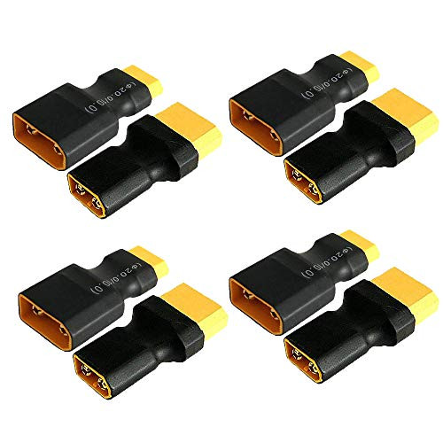 4 Pairs Wireless XT90 Male Female Plug Connector to XT60 Male Female Plug Connector Conversion Adapter for RC LiPo Battery