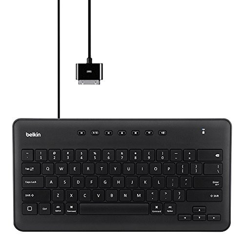 Belkin MFi Certified Secure Wired Keyboard with 30-Pin Connector for iPad 3rd Gen, iPad 2 and iPad, Designed for School and Classroom