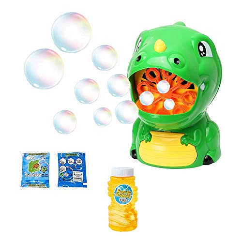 Bubble Machine, Automatic Bubble Blower for Kids, Bubble Maker 800+ Per Minute Bubble Machine for Parties, Weddings, Indoor and Outdoor Activities(Dinosaur)
