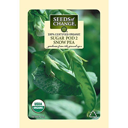 Seeds of Change Certified Organic Seed, Sugar Pod 2 Snow Pea