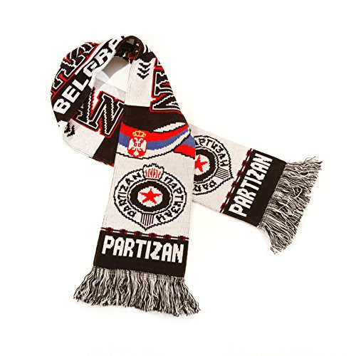 Partizan Belgrade Scarf | Soccer Fan Scarf | Premium Acrylic Knit Partizan Belgrade Scarf | Soccer Fan Scarf | Premium Acrylic Knit