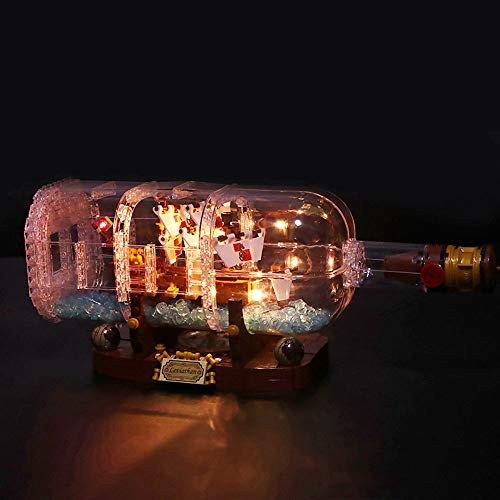 VONADO Led Light Set for 21313 Ideas Serie Compatible 16051 Creator Ship in a Bottle Building Blocks Bricks(only LED Light)