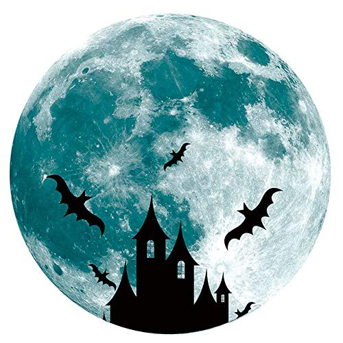 3D Moon Stickers Glow in The Dark Moon Luminous Wall Decals Halloween Stickers Room Decoration Ceiling Decals Wall Murals (Moon Castle) 3D Moon Stickers Glow in The Dark Moon Luminous Wall Decals Halloween Stickers Room Decoration Ceiling Decals Wall Murals (Moon Castle)