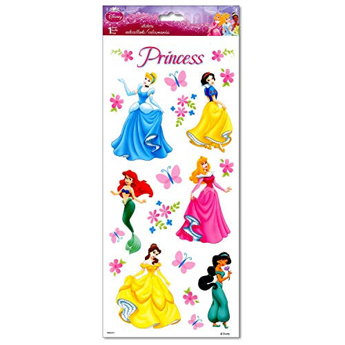 Disney Princess Stickers - Large 5.5X12 Sheet of Specialty Disney Princess Glitter Stickers