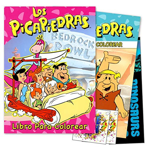 The Flintstones Coloring Books Pack with Stickers Bundle Includes Separately Licensed GWW Reward Stickers and Bookmark for Kids