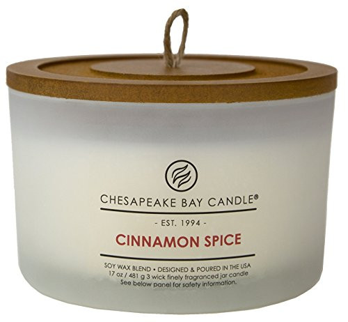 Chesapeake Bay Candle 3-Wick Scented Candle, Cinnamon Spice, Coffee Table Jar