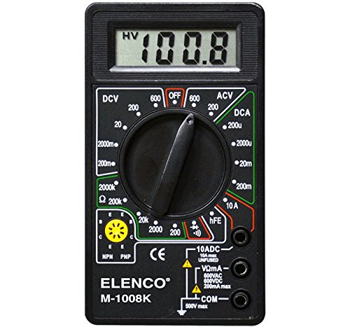 Elenco M-1008K - Digital Multimeter Solder Kit | Lead Free Solder | Great STEM Project | Soldering Required