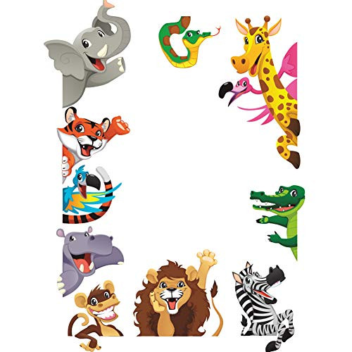 ElecMotive Jungle Wild Animal Vinyl Wall Sticker Decals for Kids Baby Bedroom (Jungle Animals)