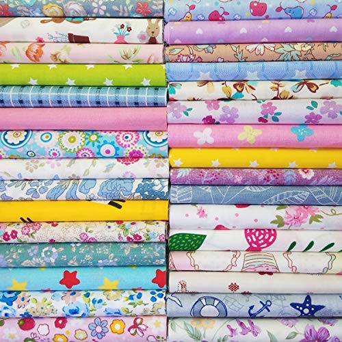 Fabric Squares Sheets Patchwork Craft Cotton Quilting Fabric Bundles DIY Patchwork Crafts with Different Patterns for Crafts and DIY Sewing (200pcs)