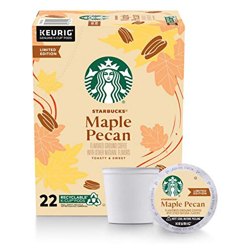 Starbucks Flavored K-Cup Coffee Pods, Maple Pecan for Keurig Brewers ,1 box (22 pods) Starbucks Flavored K-Cup Coffee Pods, Maple Pecan for Keurig Brewers ,1 box (22 pods)