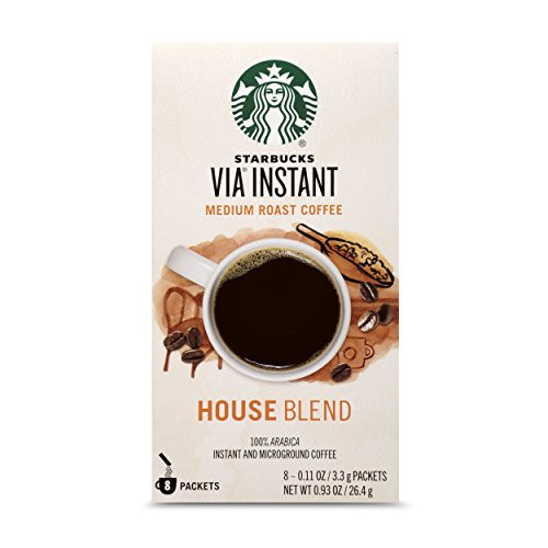 Starbucks VIA Instant House Blend Medium Roast Coffee (1 box of 8 packets)