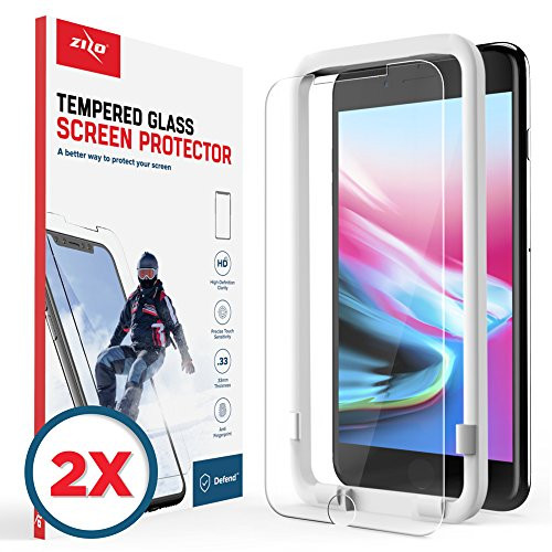 Zizo 2 Pack Glass Compatible with iPhone 8 Plus Tempered Glass Screen Protector Anti Scratch 9H Hardness iPhone 7 Plus Screen Protector Zizo 2 Pack Glass Compatible with iPhone 8 Plus Tempered Glass Screen Protector Anti Scratch 9H Hardness iPhone 7 Plus Screen Protector