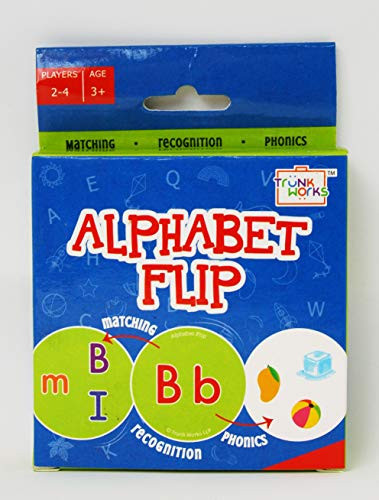 Trunk Works Alphabet Flip Letter Matching Recognition Identification Letter Sounds Phonics Travel Card Game