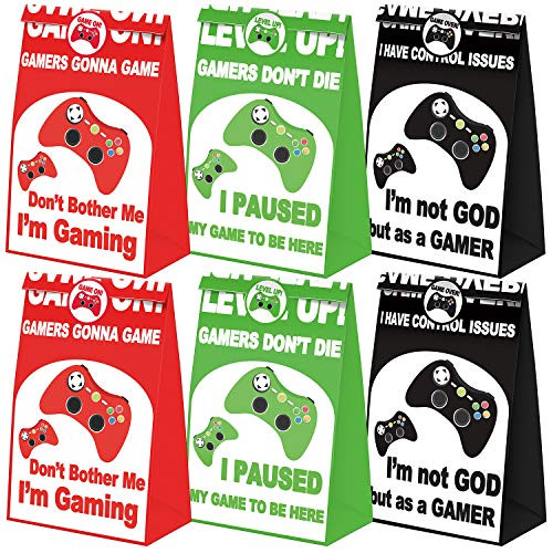 24 Pack Video Game Party Candy Favor Bags with Stickers, Video Game Goodie Gift Treat Bags Video Game Birthday Party Supplies 24 Pack Video Game Party Candy Favor Bags with Stickers, Video Game Goodie Gift Treat Bags Video Game Birthday Party Supplies