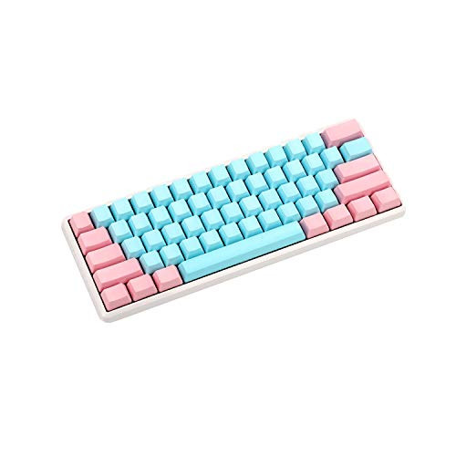NPKC 61 87 104 Keys Miami Thick PBT OEM Profile Keycap for MX Switches GH60 Tenkeyless Mechanical Gaming Keyboard (Only Keycap)(61 Blank)