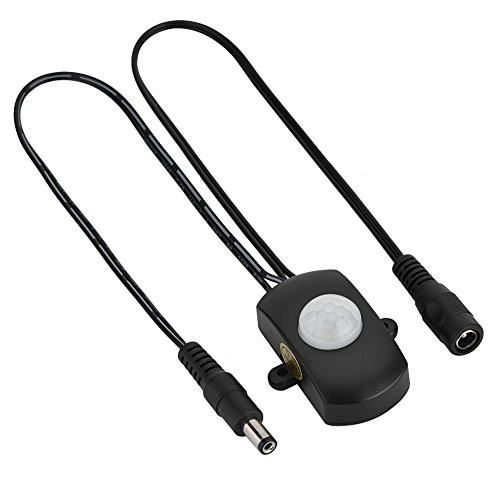 SoarUp Black DC 6-24V 5A Mini High Sensitivity PIR Motion Sensor Switch Detector with Automatic Switch for LED Light Strip/Automatic Sensory Device in Corridors/Bathrooms/Basements/Warehouses