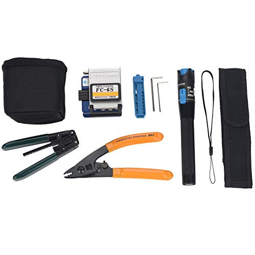 YWBL-WH Fiber Optic Cleaver Stripping Kit, FTTH FC-6S Splicing Fiber Optic Stripper with Fiber Cleaver, YW-8FS CFS-3