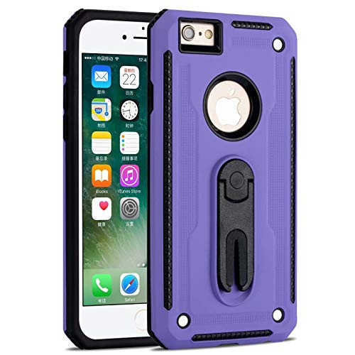 Ropigo iPhone 6 Plus Case | iPhone 6S Plus Case | Military Grade | Drop Tested Protective Case | 360 Rotatable Kickstand | Compatible with Apple iPhone 6 Plus/iPhone 6s Plus Purple