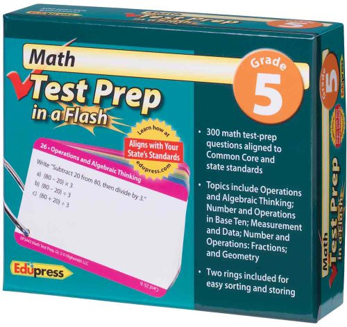 Edupress Math Test Prep in a Flash Grade 5