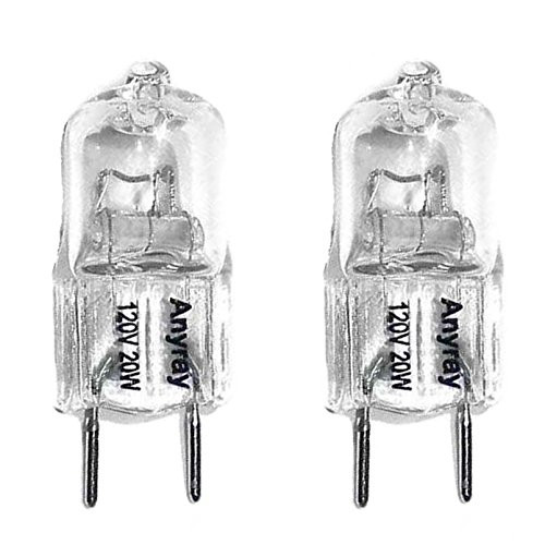 Anyray (2)-Pack 20 Watt G8 20W 120V Halogen Light Bulb 20watt T4 JCD Type Gy8.6 110V-130Volt Less Than 35mm = 1.38 Inches