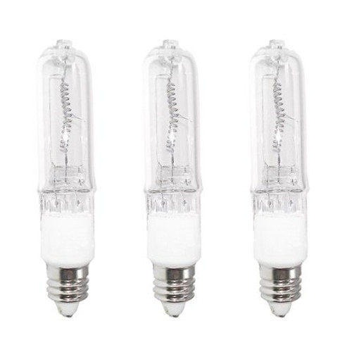 Anyray A1806Y (3)-Pack 200 Watt JD E11 200W Mini-Candelabra T4 200Watts Halogen Light Bulb, Clear