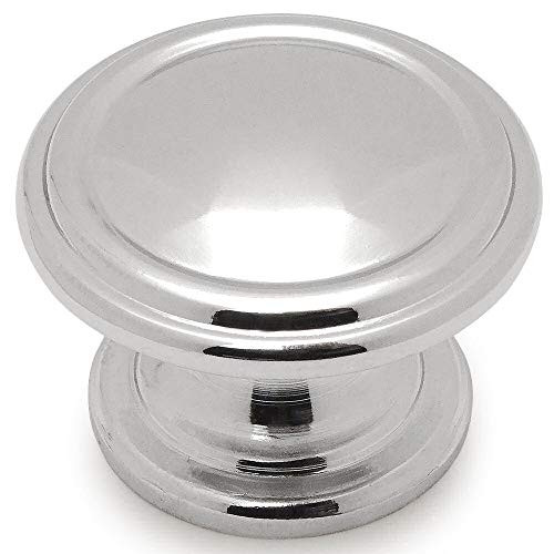 10 Pack - Cosmas 1426CH Polished Chrome Cabinet Hardware Round Knob - 1-5/16" Diameter