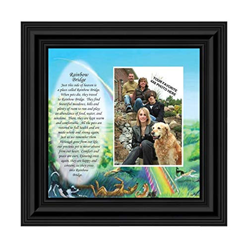 Rainbow Bridge Pet Memorial Gifts - Dog Memorial Gifts, Loss of Dog Gifts, Cat Memorial Gifts, Sympathy Gift for Loss of Pet, Pet Memorial Picture Frame, Cat or Dog Memorial Picture Frame, 6766B