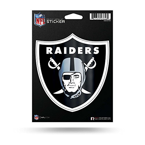 NFL Rico Industries Die Cut Metallic Sticker, Oakland Raiders