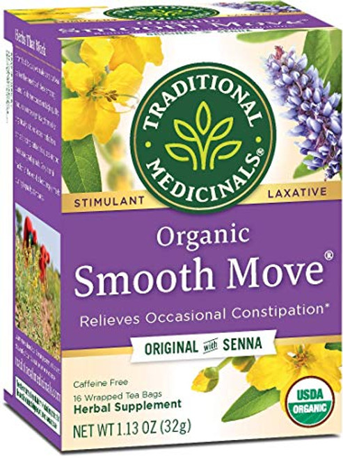 Traditional Medicine Smooth Move Laxative Tea 16 Count Tea Bags Pack of 2 by Traditional Medicine