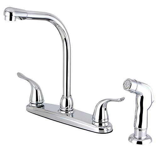 Kingston Brass FB2751YLSP Yosemite 8 Inch Centerset Kitchen Faucet, Polished Chrome, 7 inch in Spout Reach, Polished Chrome