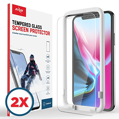 Zizo 2 Pack Glass Compatible with iPhone X Tempered Glass Screen Protector Anti Scratch 9H Hardness iPhone Xs Screen Protector Clear Zizo 2 Pack Glass Compatible with iPhone X Tempered Glass Screen Protector Anti Scratch 9H Hardness iPhone Xs Screen Protector Clear