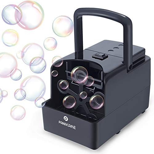 Automatic Bubble Machine for Kids 1500+ Bubbles per Min, PANACARE Portable Auto Professional Bubble Maker Blower Machine, Electric Bubble Toys for Parties Outdoor Indoor, Plug-in or Battery Powered
