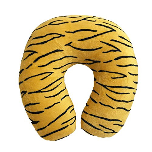 World's Best Feather Soft Microfiber Neck Pillow, Tiger Print