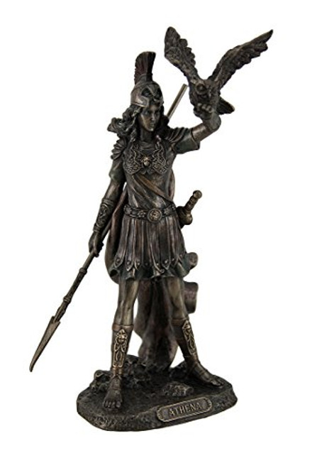 Athena - Greek Goddess Of Wisdom And War with Owl Statue Athena - Greek Goddess Of Wisdom And War with Owl Statue