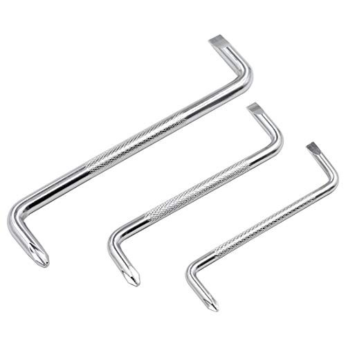 Cyful 3pcs Double Head Offset Screwdriver Set Z Shaped Phillips & Slotted Screw Driver