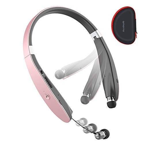 AMORNO Foldable Bluetooth Headphones Wireless Neckband Headset with Retractable Earbuds, Sports Sweatproof Noise Cancelling Stereo Earphones with Mic
AMORNO Foldable Bluetooth Headphones Wireless Neckband Headset with Retractable Earbuds, Sports Sweatproof Noise Cancelling Stereo Earphones with Mic