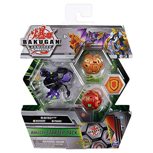 Bakugan Armored Alliance Starter Pack - Darkus Batrix, Collectible Transforming Creatures, for Ages 6 & Up...