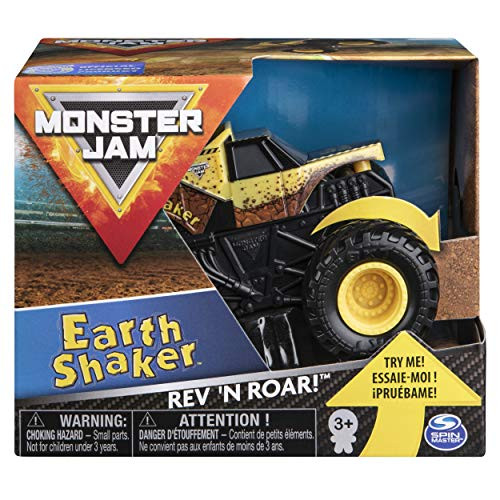 Monster Jam, Official Earth Shaker Rev N Roar Monster Truck, 1:43 Scale