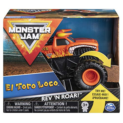 Monster Jam, Official El Toro Loco Rev N Roar Monster Truck, 1:43 Scale