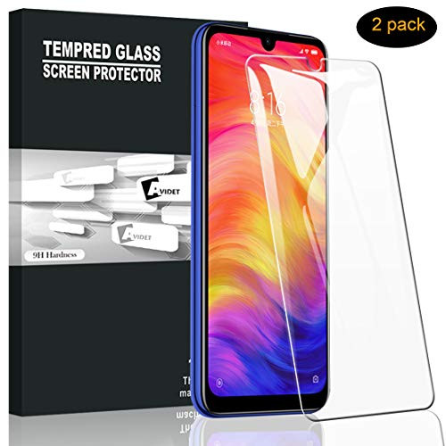 AVIDET Xiaomi Redmi Note 7 Screen Protector,[Anti-Scratch][Case Friendly] Xiaomi Redmi Note 7 Tempered Glass Ultra Slim Premium Screen Protector Compatible for Xiaomi Redmi Note 7?2 Pack?