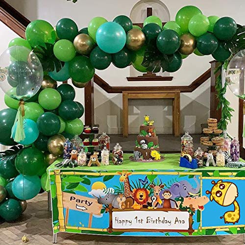 Jungle Safari Balloon Garland Arch Kit 102 PCS Green and Gold Balloons for Birthday Party Baby Shower Jungle Theme Party Decoration Jungle Safari Balloon Garland Arch Kit 102 PCS Green and Gold Balloons for Birthday Party Baby Shower Jungle Theme Party Decoration
