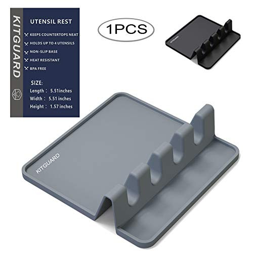Spoon Rest for Kitchen with Drip Pad for Multiple Utensils, Spoon Holder for Stove Top,Silicone Utensil Rest &Ladle Holder Spoon Rest, Kitchen Utensil Rest, Ladle & Spoon Holder (GRAY) Spoon Rest for Kitchen with Drip Pad for Multiple Utensils, Spoon Holder for Stove Top,Silicone Utensil Rest &Ladle Holder Spoon Rest, Kitchen Utensil Rest, Ladle & Spoon Holder (GRAY)