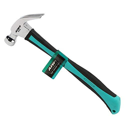 Claw Hammer, Straight Rip Claw Rip Claw Nailing Hammer Forged Steel Shock Reduction Grip for Home Repairing (500g)