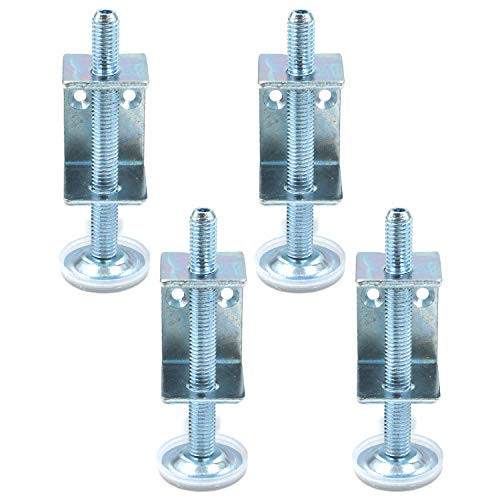 Tulead 100mm/3.94" Height Metal Leveling Feet Cabinet Feet Adjustable Workbench Legs Furniture Levelers Legs Protector Leveler 4PCS with Screws