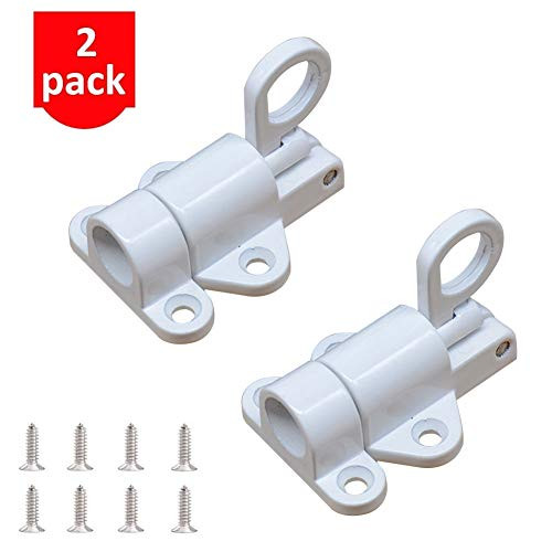 Self-Closing Latch - Spring Door Lock - Door Latch - Security Automatic Window Gate Lock - Spring Load Bolt Latch (White)