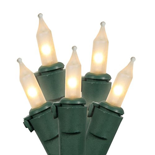 Vickerman 50 Light White Mini Light Set on Green Wire
