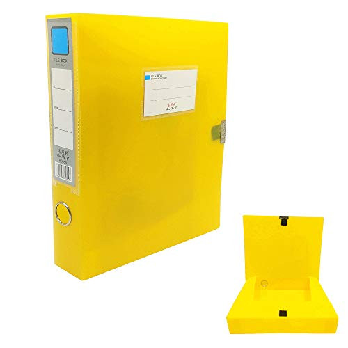 A4 Storage Archives Cases File Boxes Plastic Archive Box Office Supplies Plastic Box A4 Data Box File Storage Folder Storage Box (yellow)