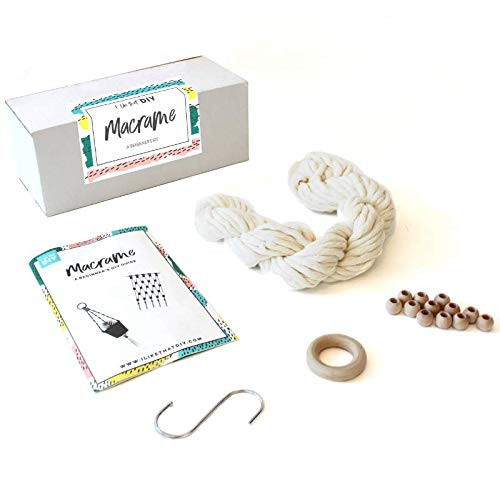 Macrame Plant Hanger Kit - Make A Natural Beige Macrame Plant Holder with This Beginner Friendly Macrame Starter Kit  Includes All Macrame Supplies Kit Instructions