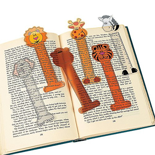 Fun Express Zoo Animal Ruler Bookmark (4Dz-Un) - 48 Pieces - Educational and Learning Activities for Kids