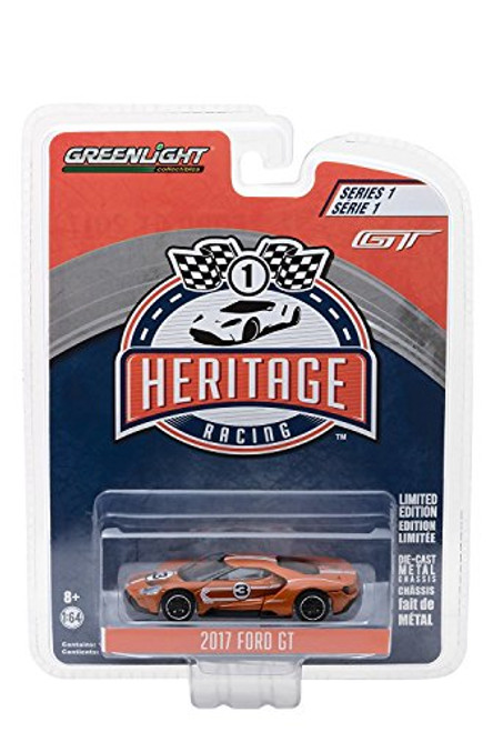 Greenlight Kit Toy Car Diecast 1:64 Heritage Racing Series 1 - 2017 Ford GT - 1966 #2 Ford GT40 Mk IV Tribute Orange Color Limited Edition Greenlight Kit Toy Car Diecast 1:64 Heritage Racing Series 1 - 2017 Ford GT - 1966 #2 Ford GT40 Mk IV Tribute Orange Color Limited Edition